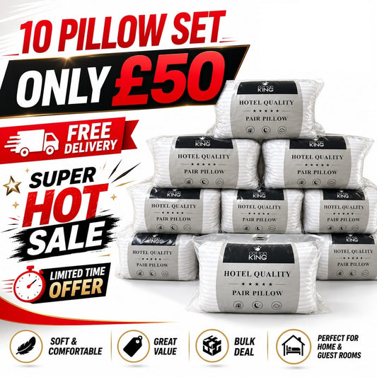 Pillows Pack of 2 Hotel Quality Soft Hollowfibre Filled Microfibre Oeko Tex UK